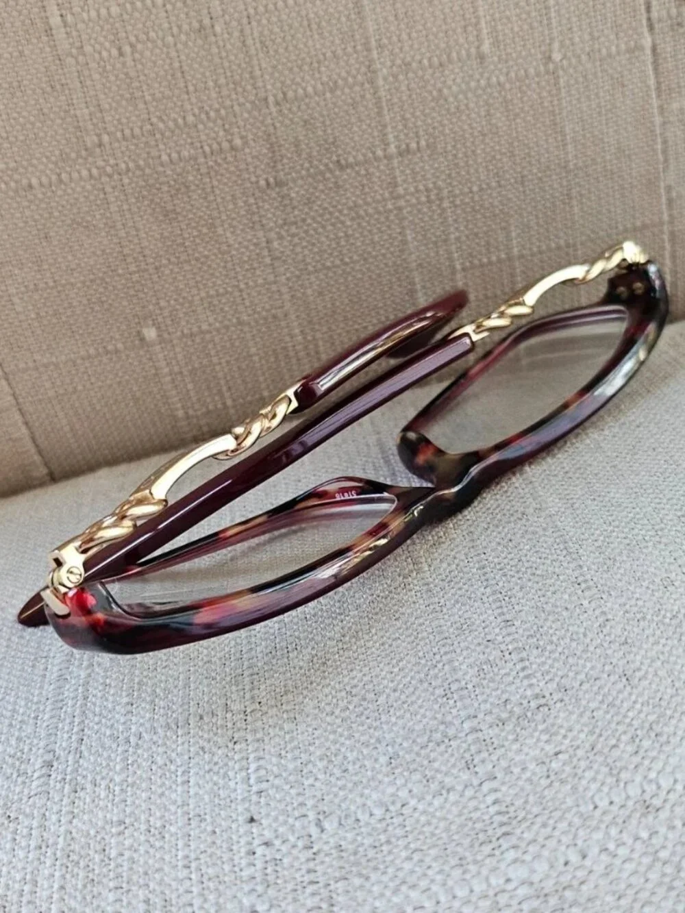 Vintage Jimmy Choo Women Eyeglasses Frame 8RO Eyewear Red Tortoise Glasses Italy